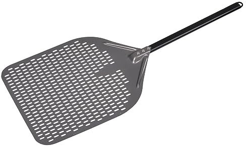 Casa Mia Pelle à pizza perforée – 40,6 cm, design en aluminium léger pour des pizzas parfaites