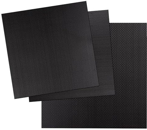 Carbonplatte 200 x 300 x 3 mm – 100% 3K Leinwandbindung Glatte Oberfläche, Hohe Festigkeit und Korrosionsbeständigkeit Kohlefaser Platte für DIY-Modelle, Baureparaturplatten und CNC-bearbeitete Teile