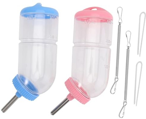 FOMIYES 2 Drinking Fountain Pet Water Bottle Cover for Rabbits Hamsters Guinea Pigs Gerbils Bite-proof Random