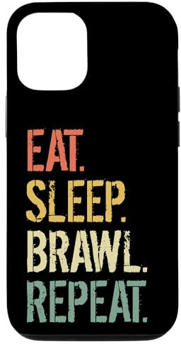Eat Sleep Brawl Repeat Stars Lustiges Videospiel Hülle für iPhone 12/12 Pro