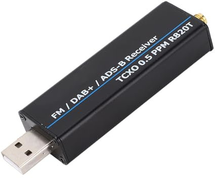 RTL SDR Software Defined Radio Kit Aluminum Alloy 100KHz To 1766MHz Full Band Scanner Receiver, RTL2832U R820T2 0.5 PPM TCXO USB Computer Connection Software Defined Radio SDR Kit