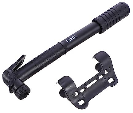 POPETPOP Mini Bike Pump and Inflator Set Frame Mount, Portable Hand Air Pump for Bicycle Tires and Basketball, Compatible and Valves, Black