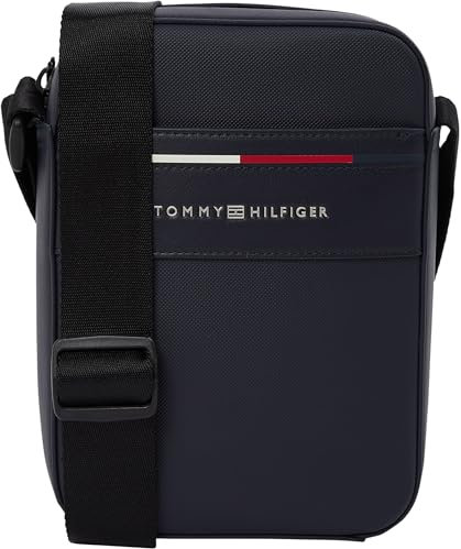 Tommy Hilfiger Herren Crossbody Bag Tasche Foundation Mini Reporter mit Logo, Blau (Space Blue), Einheitsgröße