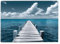Shopagift Blue Ocean Pier Sea Scenery Glass Chopping Board Large Kitchen Worktop Saver 39cm x 28cm