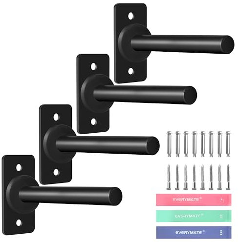 EVERYMATE Weight Plate Rack, Wall Mount Weight Plate Holder for Bumper Plates, Max Weight Capacity 330 lb, Home Gym Organizer