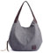 ZONLITYU Schultertaschen Damen Canvas Women Handbags Wild Art Simple Korean Style of The Shoulder Bags Multi-Layer Casual Bag Bags for Women(Grijs)