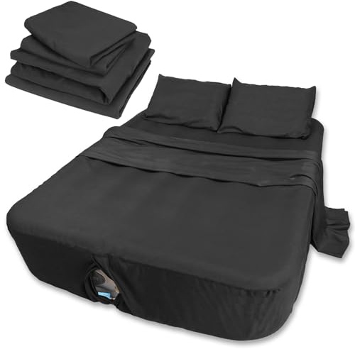 Luftmatratzen-Bettlaken, 4-teiliges Set, geeignet für aufblasbare Matratzen mit einer Tiefe von 40,6 bis 61 cm, kann ohne Demontage aufgeblasen werden, praktisch, stabil, einfach zu bedienendes