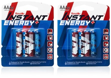 Roselle Instant Energy Plus Lot de 8 piles AAA LR03/AM4/1,5 V