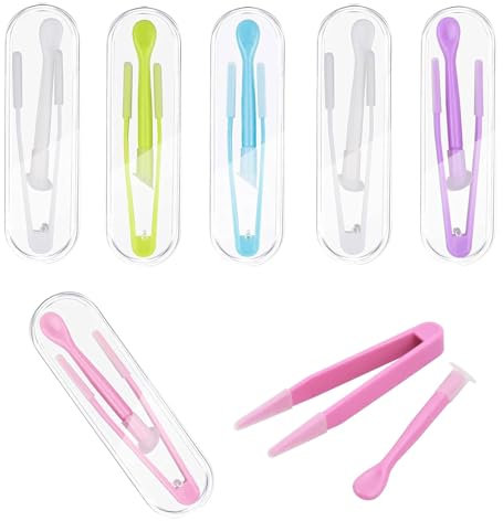 GIONAR 6 Stück Kontaktlinsen Einsetzhilfe, Kontaktlinsen Pinzette, Kontaktlinsen Entfernen, Kontaktlinsen Inserter Remover, Kontaktlinsen Hilfe Zum Einsetzen mit Saugnapf Bunte Contact Lens Tweezers