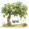ti-flair Servietten Papier 33x33cm 3-lagig 20 Stück - hochwertig & nachhaltig - Einweg Papierservietten für Feier Hochzeit Geburtstag Sommer Party - Apfelbaum Katzen Landhaus Vintage Natur