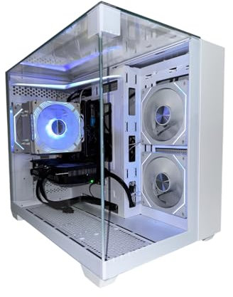 GFX Gaming PC – High-Performance Gaming Desktop, NVIDIA RTX 3060 12GB, 32GB RAM, 1TB NVMe SSD, Windows 11 Home (White, Intel i9 14th Gen)
