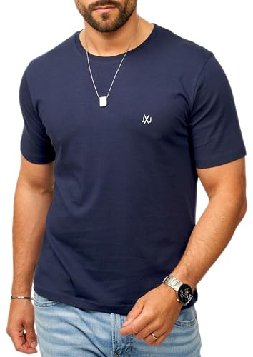 JACK & JONES JJ24744 T-Shirt Infinity JXJ Tee O-Neck Shirt Navy Blazer M