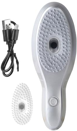 Soin des Cheveux Peigne Dépoussiéreur Brosse de Styling Électrique Aspirateur Dander Remover Volumisation avec Massage Du Cuir Chevelu C Charge Rapide Outil Portable pour Brume Gris