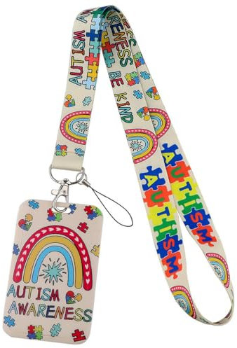 KEWUF porta badge da collo, porta badge rigido, Porta badge identificativo con cordino staccabile per, bobina per badge retrattile, clip per targhetta identificativa rimovibile, cordino per collo(A)