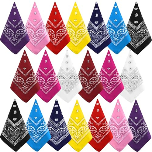 NACHLYNN 10 Stück Bandana Damen Herren,Bandana kopftuch Herren Paisley Muster Headwear Haar Schal Ansatz Handgelenk Kopf Biker kopftücher für damen