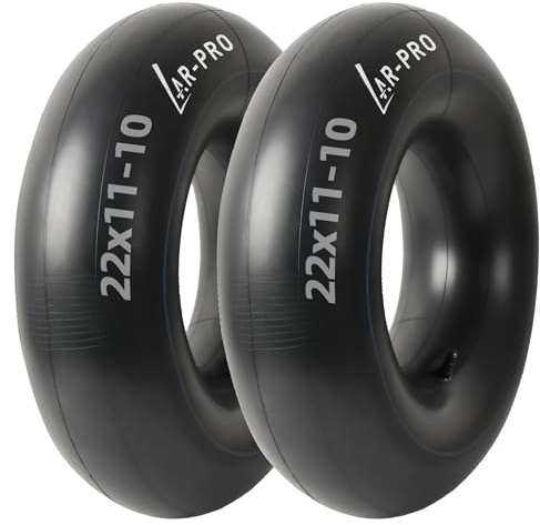 AR-PRO Replacement 22x11-10, 20x10-10 Inner Tubes With TR13 Straight Valve Stems for ATV UTV, Lawn Tractor, Garden Trailer, Golf Cart, Snow Blowers - Made from Durable Butyl Rubber (2-Pack)