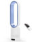 Eznaobo Tower Fans with Air Purifier, 2 in1Bladeless Fan with Remote Control, 8 Speeds, 90° Oscillation, Timer, Standing Tower Fan, Super Quiet Air Cooler for Home and Office (Blue)