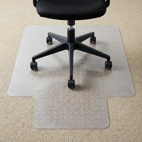 Floortex� TrYlok� Lipped PVC Chair Mat for Low Pile Carpets up to 6mm - 90 x 120cm