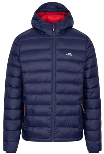 Trespass Mens Casual Quilted Jacket Mikey - Inner Drawcords, 2 Zipped Pockets, Contrast Zip Puller, Flexible Hood Peak, 100% Polyamide Shell & Lining, Polyester Filling
