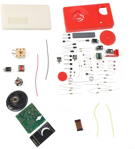 Kit radio 7 tubes 100mW de sortie avec technologie tuner DAB, boîtier en plastique pour amateurs d'électronique de bricolage, récepteur radio éducatif pour étudiants et amateurs