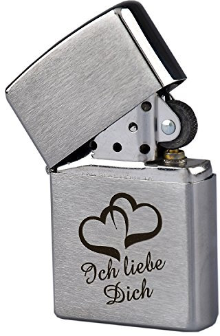 geschenke-fabrik.de Feuerzeug mit Gravur Ich Liebe Dich zum Jahrestag Mann