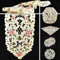 Quinnyshop Rosenblüten Durchbruchsstickerei Tischläufer 40 x 110 cm Oval Polyester, Creme