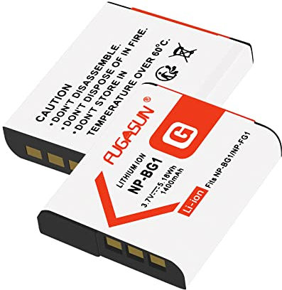2 Pièces NP-BG1 NPBG1 NP-FG1 NPFG1 Batterie pour DSC-H10 H20 H50 H55 H70 H90 HX9V HX10V HX20V HX30V T20 T100 DSC-W50 W55 W70 W80 W90 W100 W120 W130 W150 W170 W200 W210 W215 W220 W230 W270 W290 W300