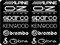 myrockshirt 12-White-Car-Door-Stack-Sponsor-Logo-Aufklebers-Graphics-Aufklebers-Set`+ Bonus Testaufkleber Estrellina-Glückstern ®, gedruckte Montageanleitung, waschanlagenfest,