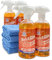 Shinykings 4 x 0,5L Wash&Shine66 California Trockenreiniger, Autowaschen ohne Wasser, Lackpflege Auto waschen ohne Wasser für Innen und Aussen alle Oberflächen Orangen Duft