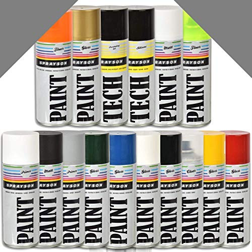 1 x HSM Schwarz Matt Spraydose Farbdose Glanzfarbe Gloss/Matt Lack Sprühfarbe BUNT 400 ml