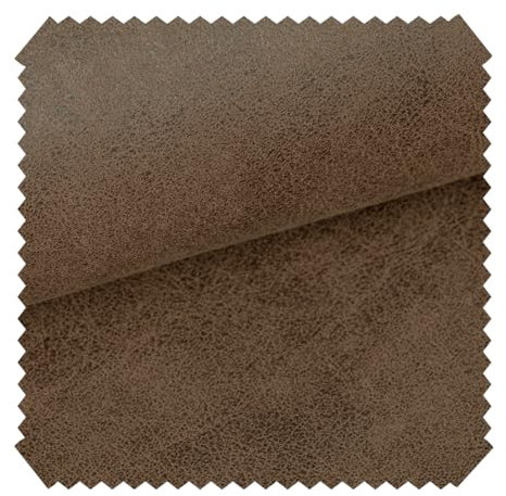 novely® exquisit ETERNITY Vintage Polsterstoff - Antiklederoptik Möbelstoff - Schwer entzündbares Velours-Kunstleder - Pflegeleichte Meterware 1lfm Farbe: 05 Braun