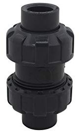 Kugelrückschlagventil 20 25 32 40 50 63mm PVC rückschlagventil klebmuffe mit feder beidseitig rückstauverschluss pool Klebefitting (Innendurchmesser 50mm)