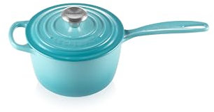 Le Creuset Signature - Cazo de hierro fundido esmaltado, 1,75 qt, Caribe