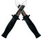 Amosfun Coltello retrattile Scherzo Trucco di Accessori di Halloween Giocattolo Scomparsa Coltello Magico (Nero)