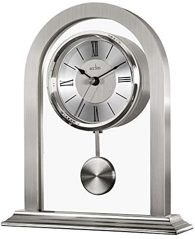 Acctim Colney 36937 Tischuhr, Glas und Metall, silberfarben