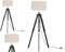 Nautical Tripod Floor Lamp Black Wooden 50 Base Hotel Lamp Chrome Finish (Without Shade)