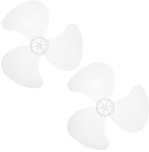 minkissy 2pcs Plastic Fan Replacement 3 Leaves White Fan Repairing Parts for Table or Standing Fans 14 inch and 16 inch
