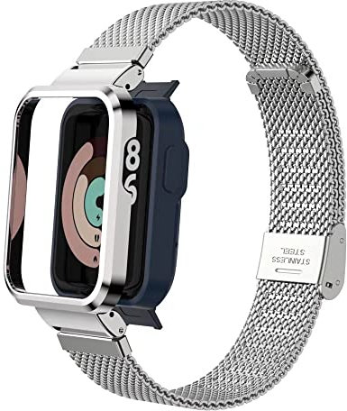 T-BLUER - Neumáticos de repuesto compatibles con Xiaomi Mi Watch Lite/Redmi Watch Lite,Negocios Metal Acero inoxidable Pulseras Reloj para Redmi Watch Lite Fitness Tracker