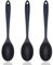 Cuillère À Mélanger En Silicone Antiadhésif 3 Pcs Cuillère Mélanger En Silicone Long Manche Cuillère De Mélange Cuisine Antiadhésive En Silicone Pour Mélanger Remuer Cuisson Et Servir 21x4.5cm(Noir)