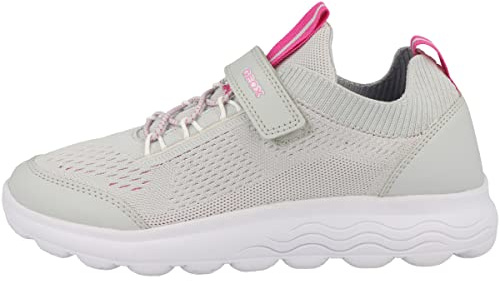 Geox Junior Girl J SPHERICA Girl Sneakers LT Grey/Fuchsia 32_EU