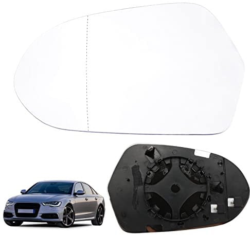 Spiegelglas Ersatz für Audi A6 (4G) 2011-2018, A6 Allroad (4G) 2012-2018, A6 Avant (4G) 2011-2018, Außenspiegel Hyperbolisch Beheizt Außenspiegelglas Asphärisch Links Oder Rechts (Links)