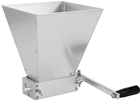 YibaoKids Getreidemühle Mit Manueller Walze Aus Edelstahl, Einstellbare Bohrmaschine Mit Niedriger Geschwindigkeit, Maisbrechermaschine Mit 2 Walzen, Trichter Mit Großer Kapazität