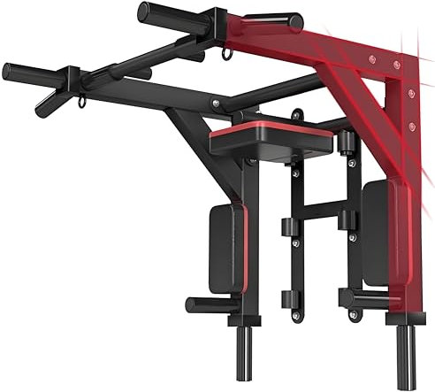 HAKENO Multifunktionelle Klimmzugstange für die Wandmontage Dip Station 2 in1 Pull Up Bar Wand Belastbarkeit bis 500kg