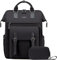 LOVEVOOK Sac a Dos Femme, Grand Sac à dos pour Ordinateur Portable 18 pouces avec Étui pour Câble de Données, Impermeable Sacs Ados PC Sac a Dos Ordi Feminin Elegant pour Voyage Travail Noir