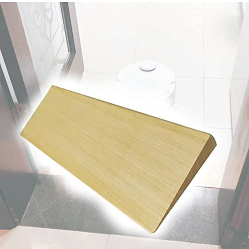 TOCTUS Holz Schwellenrampe 1cm/1.5cm/2cm/2.5cm/3cm/3.5cm Auffahrrampe Auffahrkeil Rollstuhlrampe Stufen Rampe Für Tür, Rollator, Scooter, Rollstuhl (Size : 13x60x2.5cm)