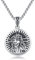 Jesus Christus Halskette für Herren 925er Sterling silber spiritueller Schutz Charm Heilung Talisman Schmuck christlicher Jesus Anhänger Jesus Medaillon Amulett religiöser Geschenk für Männer Frauen