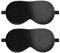 Quelcc Lot de 2 Masque de Nuit, Noir Masque de Sommeil, Cache Yeux pour Dormir, Masque Yeux Doux et Confortable Respirant pour Dormir Voyage Yoga