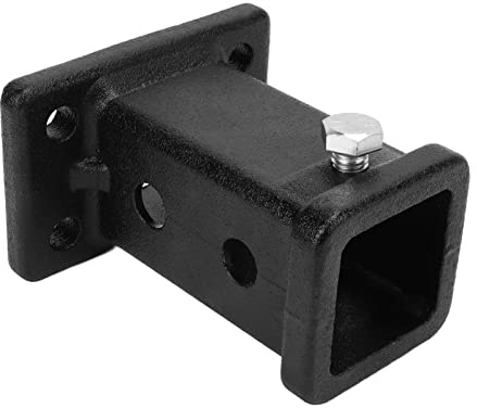 Wakects Hitch Receiver Tube, 2in Moulded Steel Trailer Hitch Receiver Adapter Universal Bolt on Tow Hitch Receiver for Towing Trailers Pickup Trucks