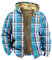 KONG JIMFAN Herren Jacke - Piloten-, Kapuzen-, Leder-, Lauf-, Stepp-, Regen-, Ski-, Hardshelljacke - Wasserdicht (Blau, 5XL)