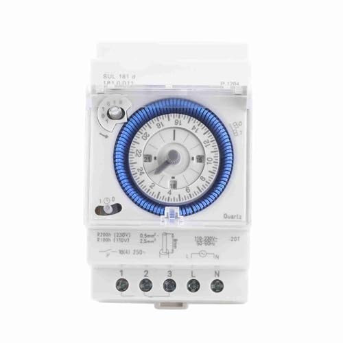 Temporizador Mecánico de Intervalos, Temporizador Mecánico de Alta Resistencia, Temporizador Mecánico Intervalos de 15 Minutos Interruptor de Tiempo Eléctrico de Alta Resistencia